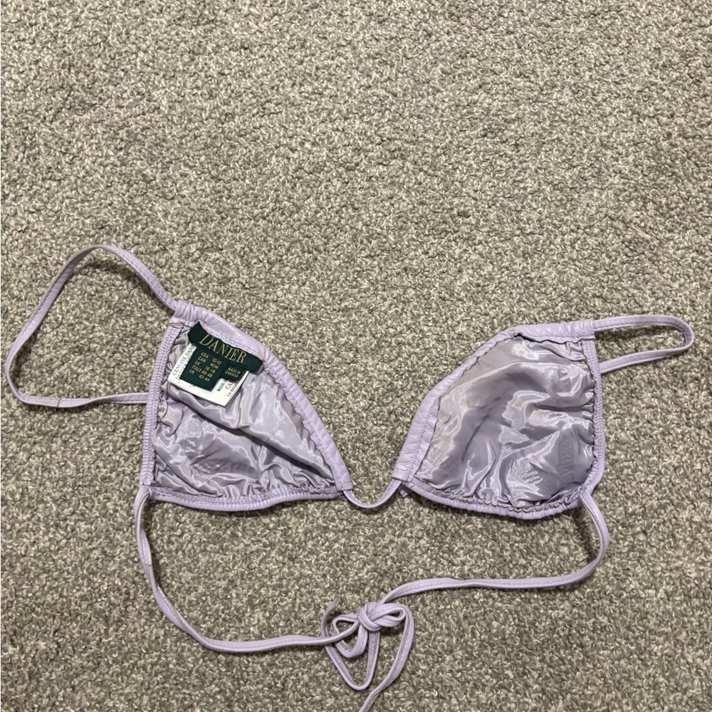 Danier Purple Leather Bikini Top‎ Bra Women’s Size Medium - Picture 13 of 13